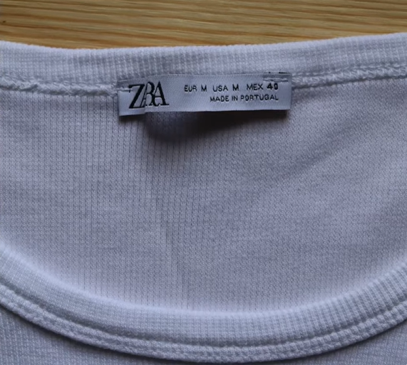 Camiseta algodón zara